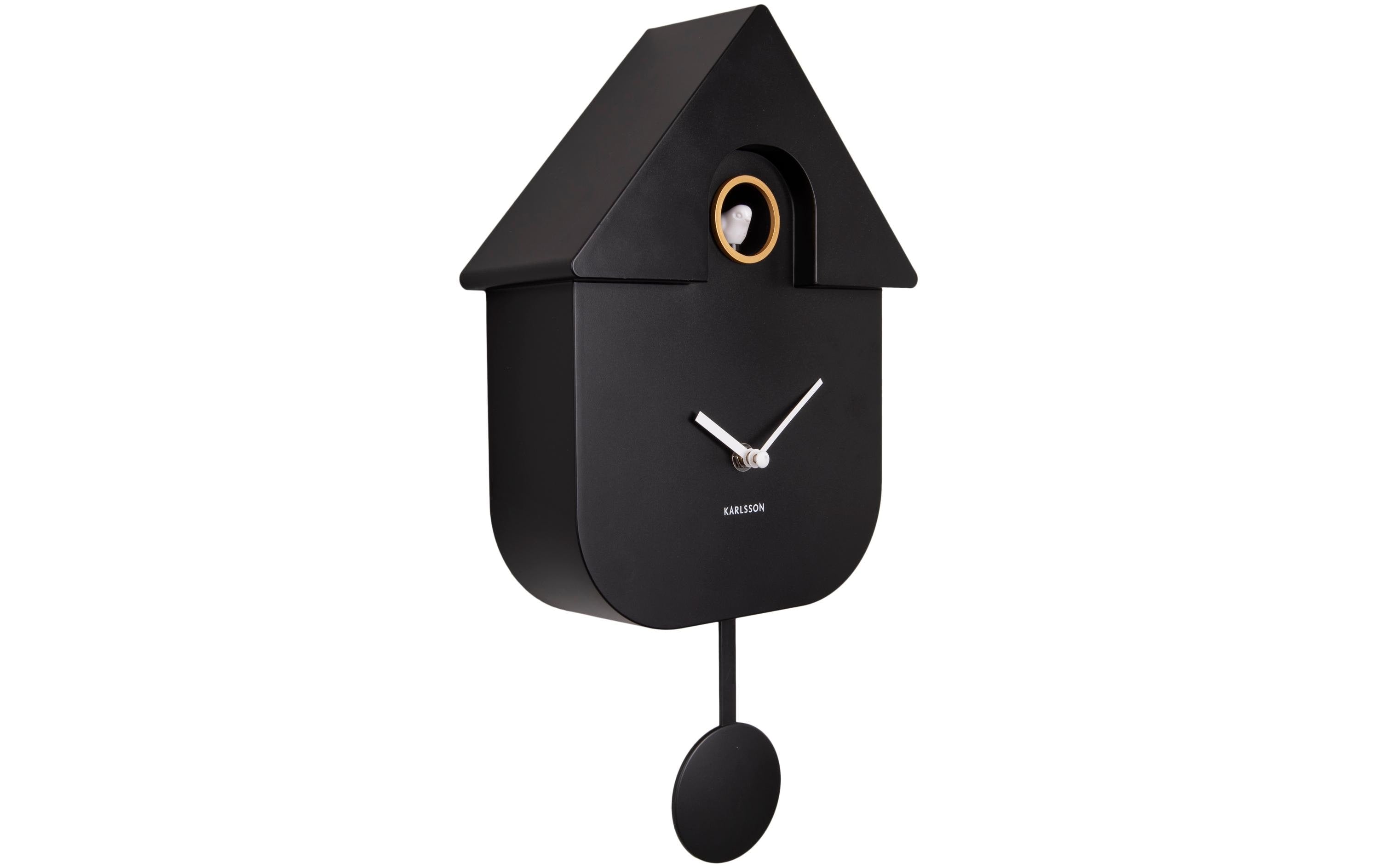 KARLSSON Wanduhr Kuckuck, Schwarz 41x 8.5 x 21.5cm, Exkl. 3 x AA batteries