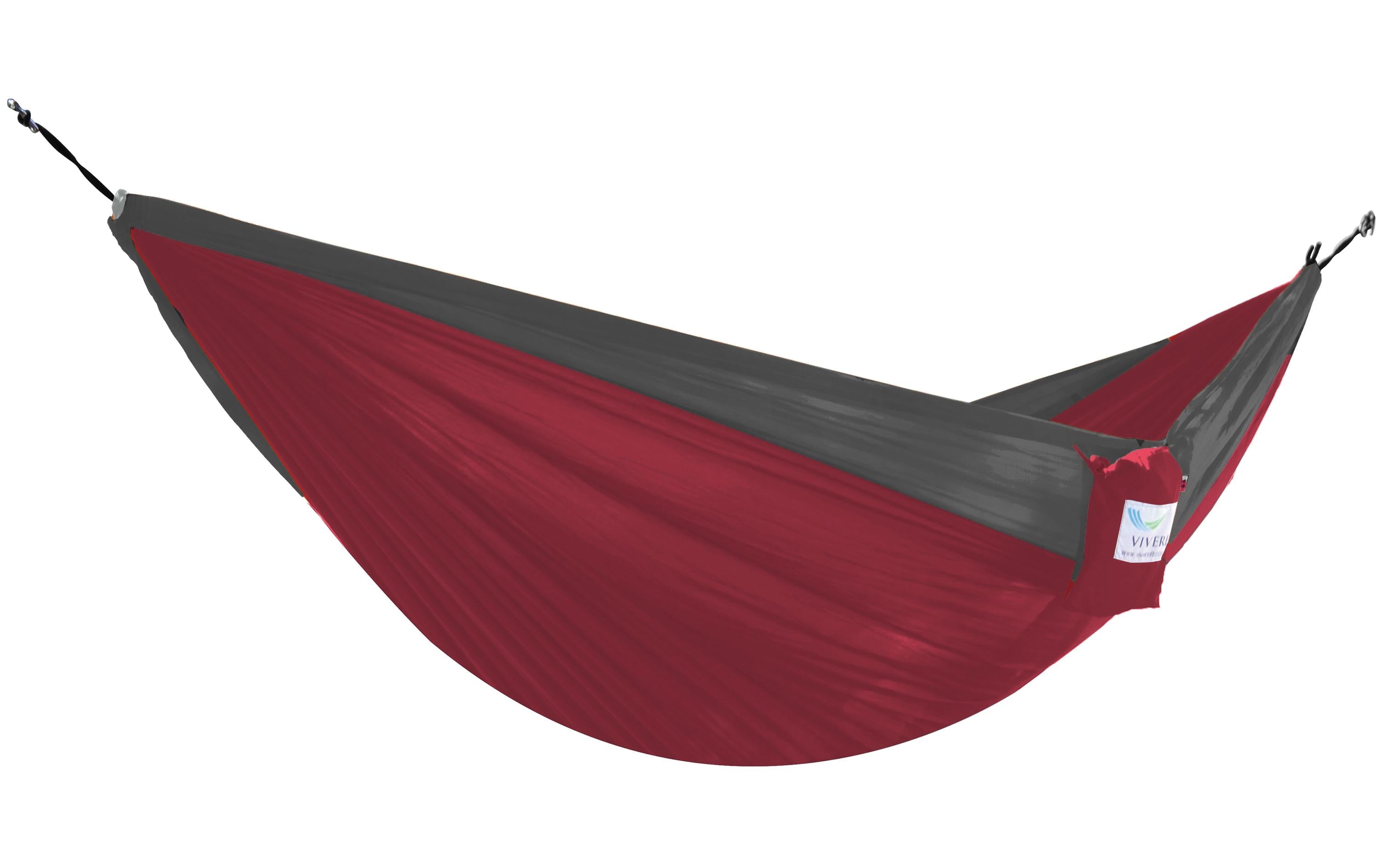 Vivere Hängematte Parachute-Nylon Rot für zwei Personen Garteneinrichtung Vivere