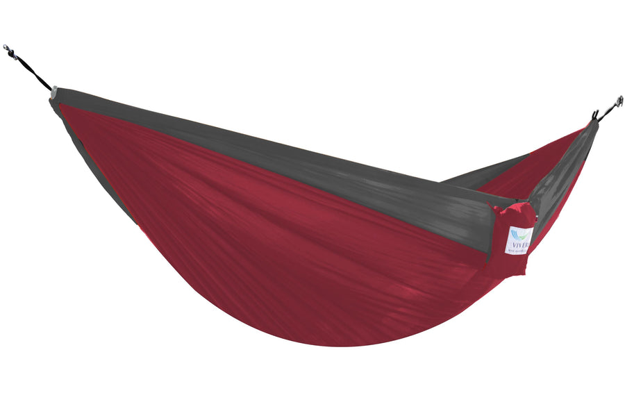 Vivere Hängematte Parachute-Nylon Rot für zwei Personen Garteneinrichtung Vivere