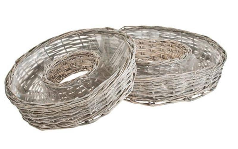 Opiflor Weidenkorbring Magda 2er Set aus Weide in Weiß Garten & Outdoor > Pflanzen > Pflanzengefäße Opiflor