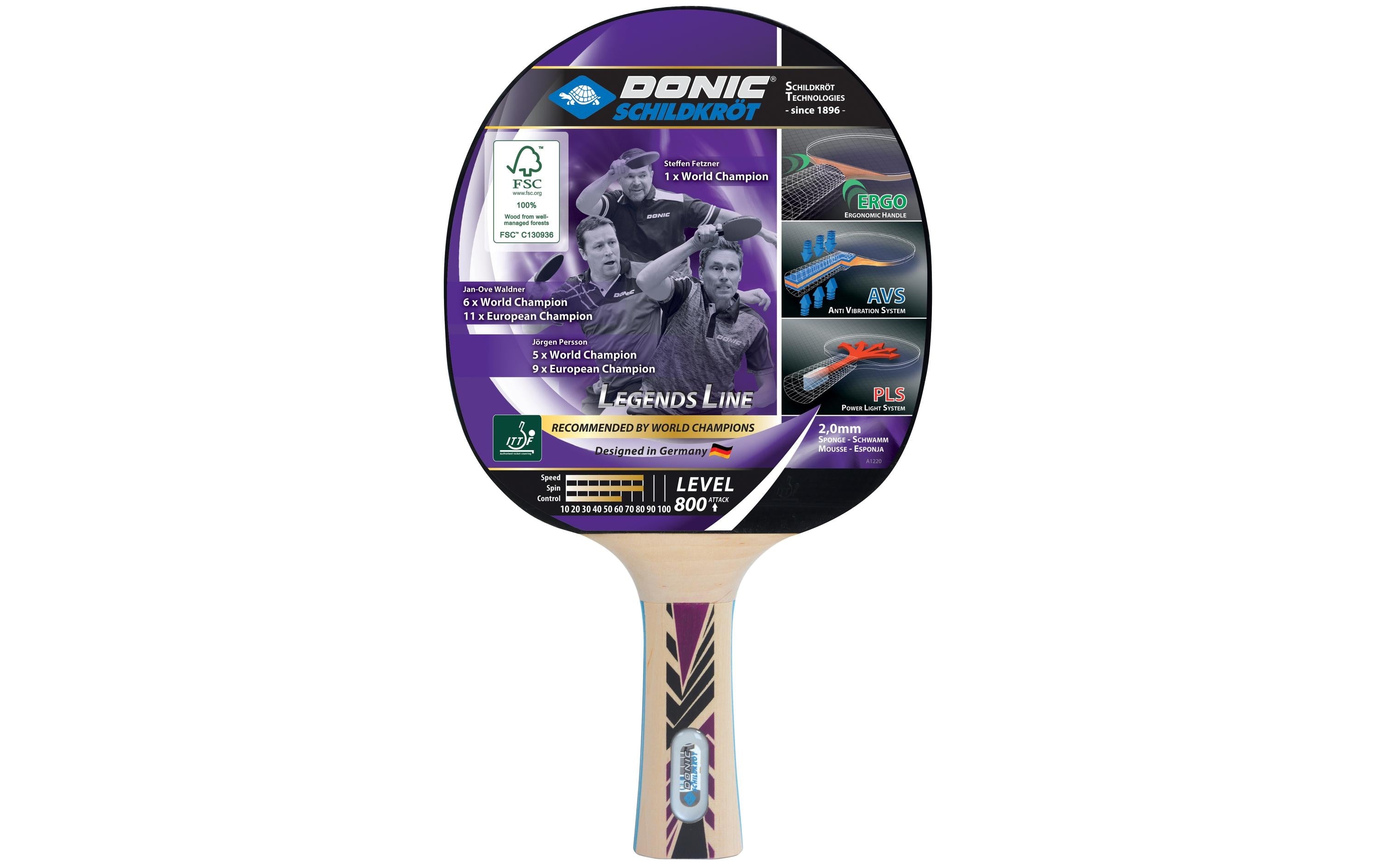 DONIC Schildkröt Tischtennisschläger Legends 800