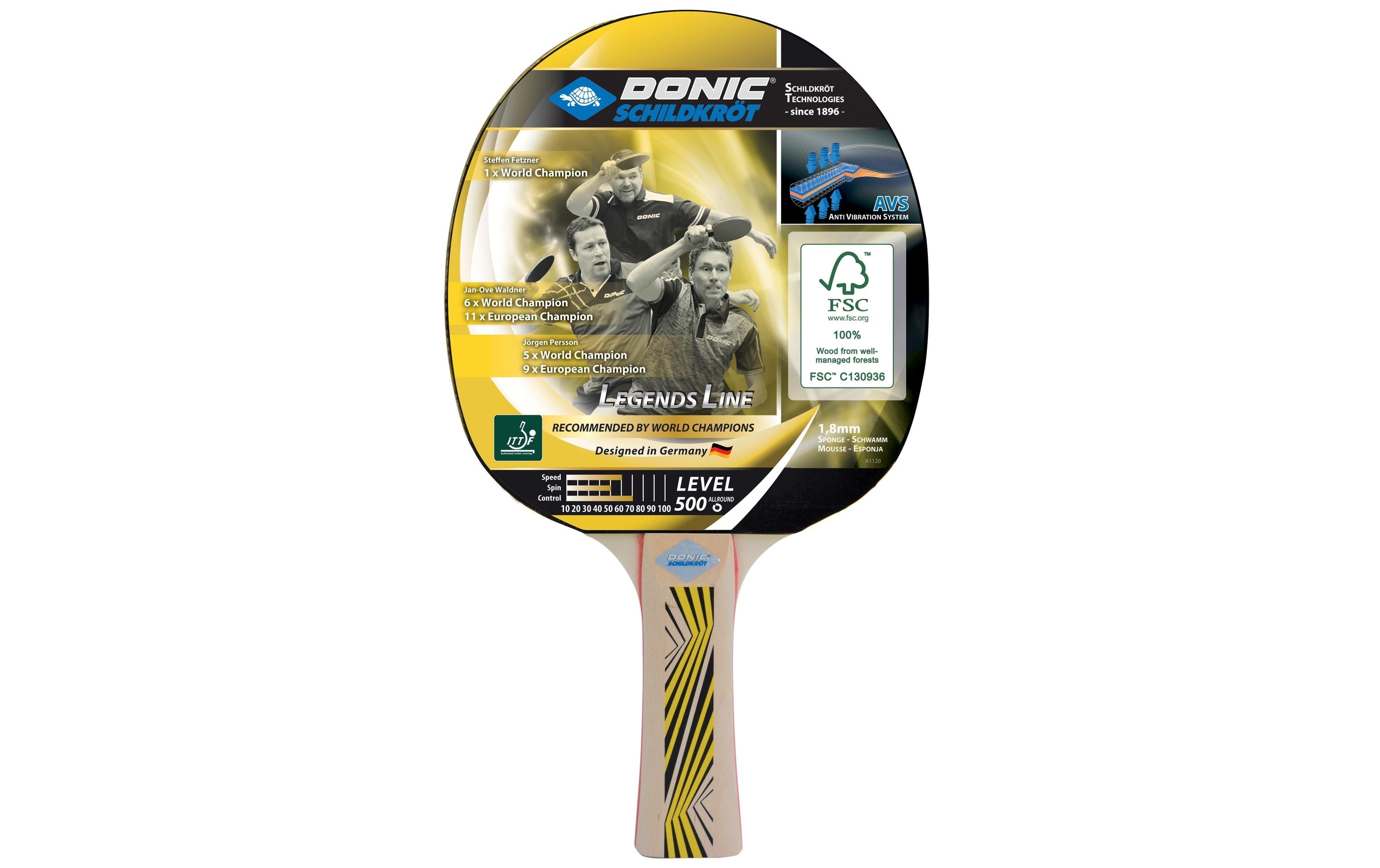 DONIC Schildkröt Tischtennisschläger Legends 500