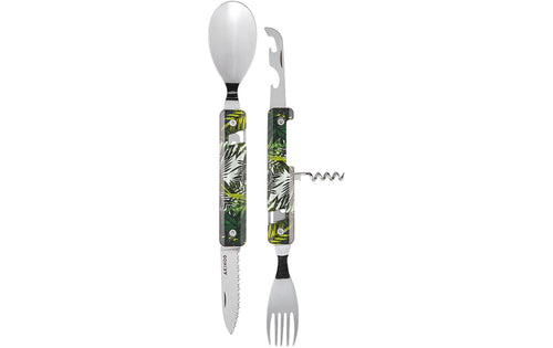 Akinod Multifunktionales Outdoor-Besteck-Set Edelstahl 13 h25 cm Sport & Freizeit > Freizeit > Zubehör Akinod