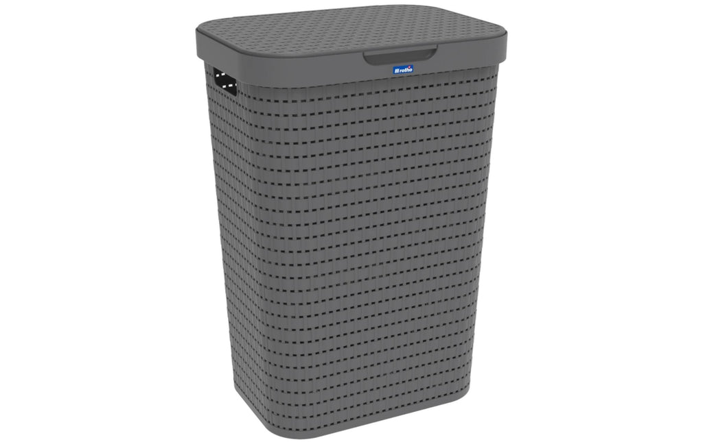Rotho Wäschesammler Country 55 l, Anthrazit