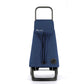 Rolser Einkaufstrolley Baby Tweed mit 32 l, dunkelblauer Stofftasche und schwarzem Gestell