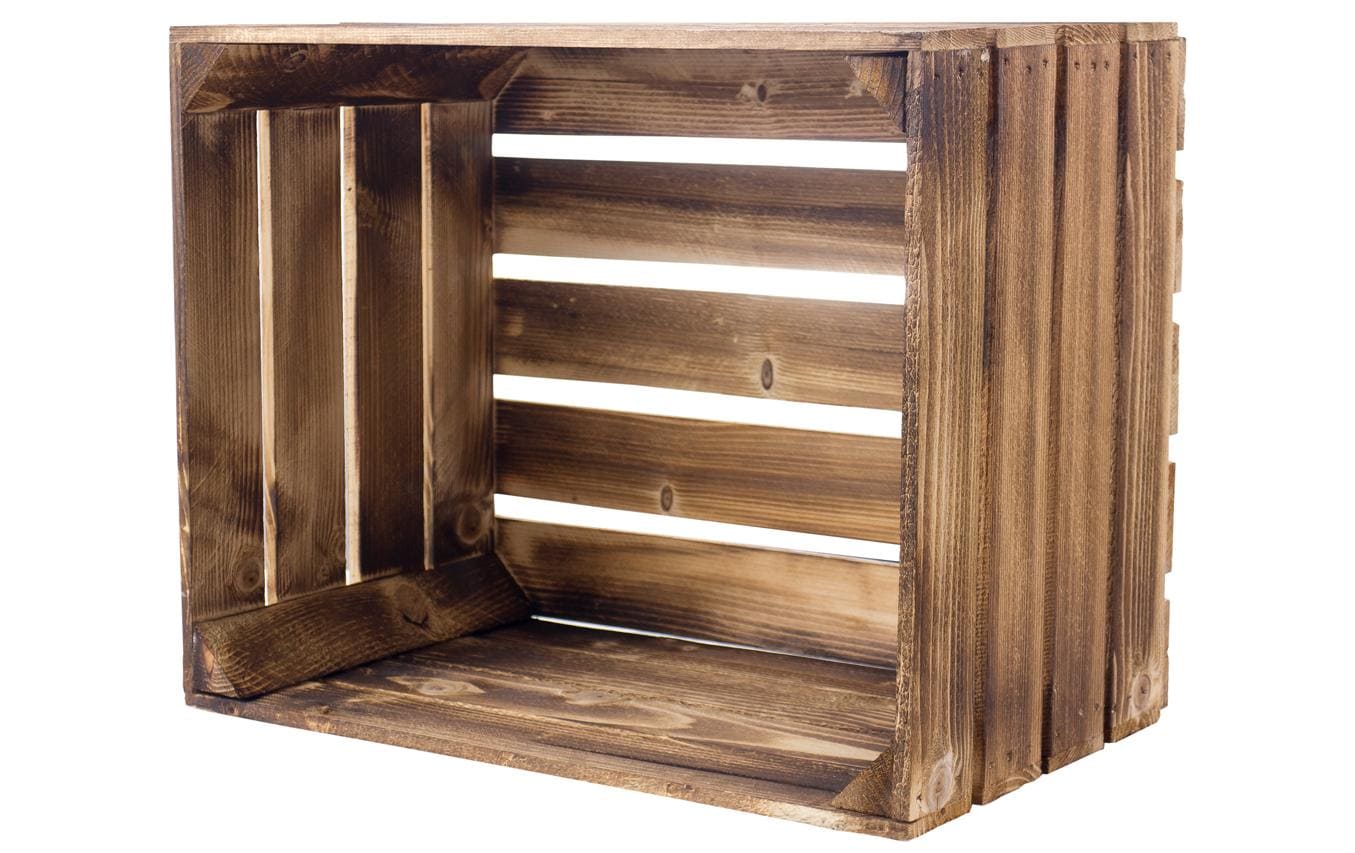 Holz Zollhaus Holzharasse Vintage geflammt