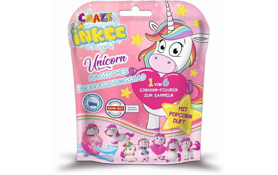 Craze Badekugel Inkee: Mit Überraschung – Unicorn 1 Stück
