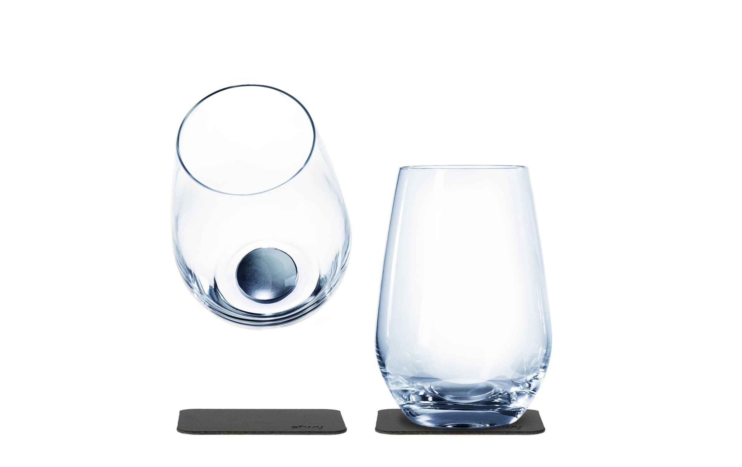 silwy Kristallgläser, 2er-Set 2 Metall-Nano-Gel-Pads, Longdrink