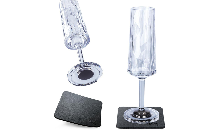 Silwy Outdoor-Champagnerglas Hightech-Kunststoffgläser, 2er-Set