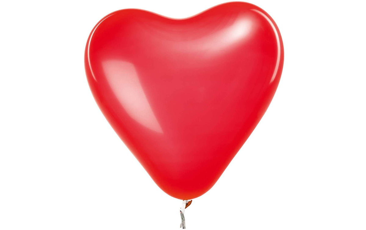 Rico Design Luftballon Herz Ø 30 cm, 12 Stück, Rot