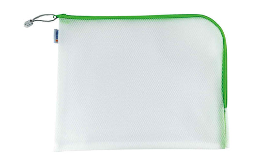 HERMA Etui Mesh Bag 36 x 28 cm, Grün/Weiss