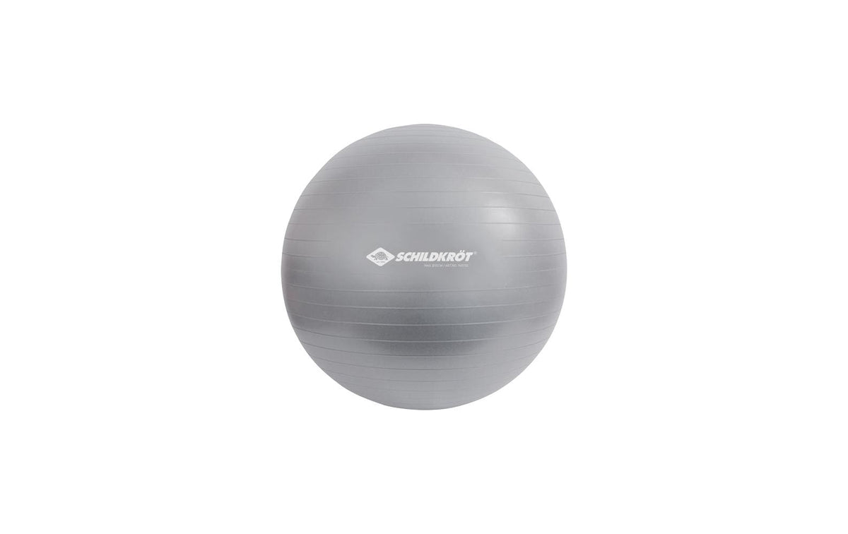 Hellgrauer Gymnastikball von Schildkröt mit Logo