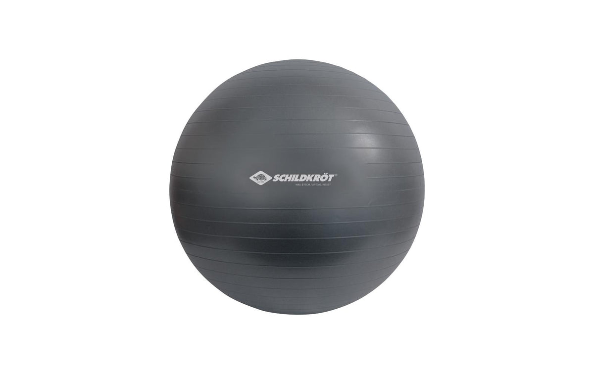 Gymnastikball von Schildkröt, dunkelgrau und gerippt