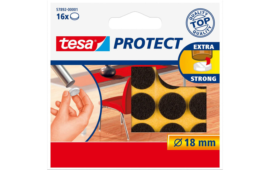 Filzgleiter Protect Ø 26 mm Braun 9 Stück tesa Möbelzubehör