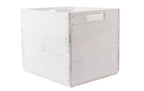 Holz Zollhaus Aufbewahrungskiste Vintage 33 x 38 cm, Weiss