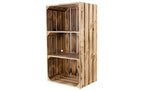 Holz Zollhaus Regal Vintage geflammt