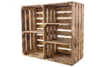 Holz Zollhaus Regal Vintage geflammt