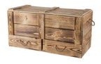 Holz Zollhaus Vintage Holztruhe,2Schubladen 40x85x38.5 cm