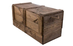 Holz Zollhaus Vintage Holztruhe,2Schubladen Braun