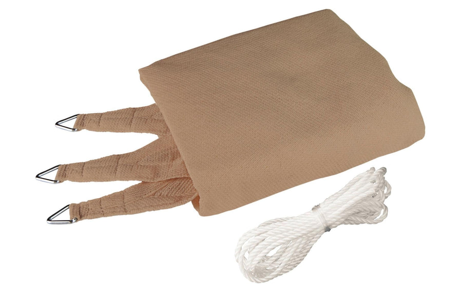 schilf Sonnensegel dreieck 400cm UV-Schutz 90% Beige Garteneinrichtung Windhager