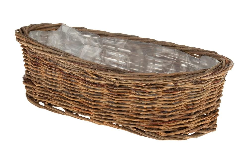 Opiflor Weidenkorb Hot Choco, oval, braun, handgefertigt aus Weide Garten & Outdoor > Pflanzen > Pflanzengefäße Opiflor
