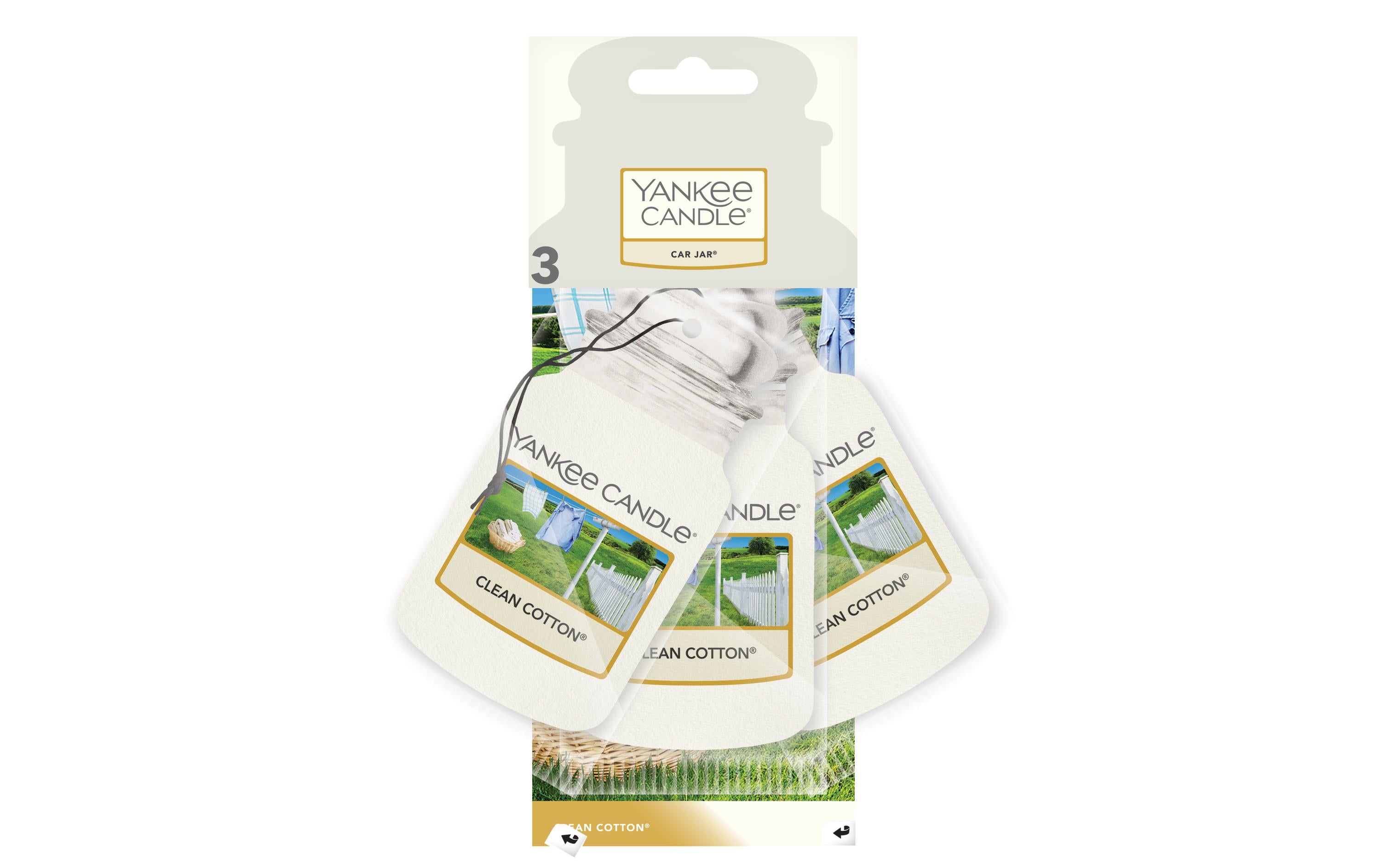 Yankee Candle Auto-Lufterfrischer Clean Cotton Car Jars 3 Stück
