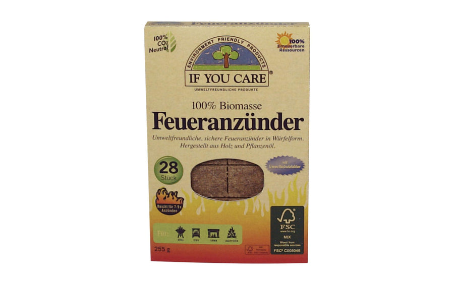 if you care Feueranzünder Pflanzenöl umweltfreundlich 28 Stück Grills & Feuerstellen if you care