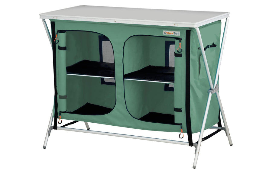 Eurotrail Campingschrank Grau Aluminium Polyester platzsparend Sport & Freizeit > Camping > Camping Zubehör Eurotrail