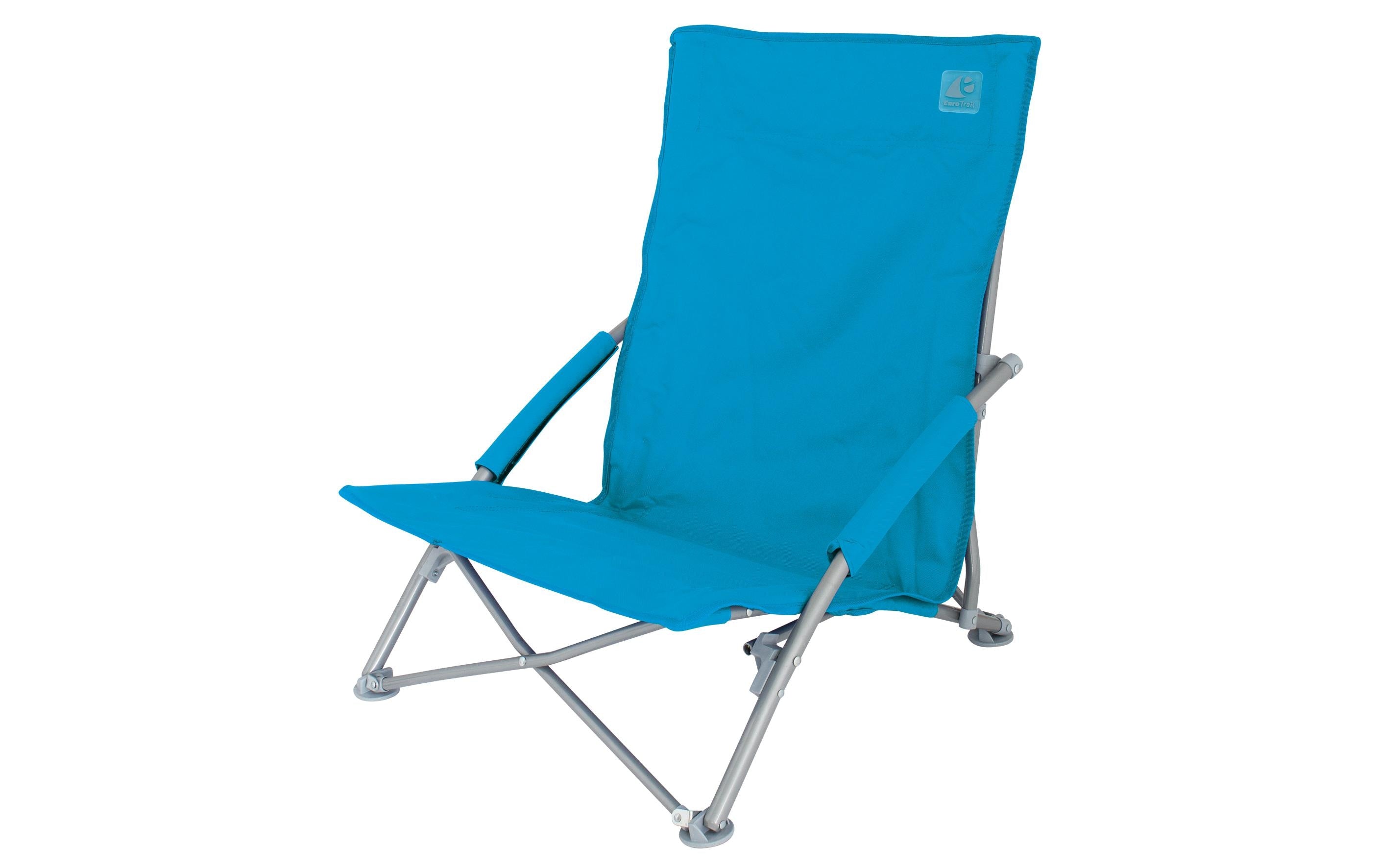 Eurotrail Strandstuhl Blau - Polyester, faltbar, 80x60x100 cm Garten & Outdoor > Gartenmöbel > Gartenstühle Eurotrail