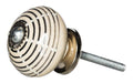 Möbelgriff Ø 4 cm Beige/Silber Tranquillo Handgemacht