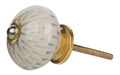 Möbelgriff Ø 4 cm Weiss/Gold Tranquillo Handgemacht
