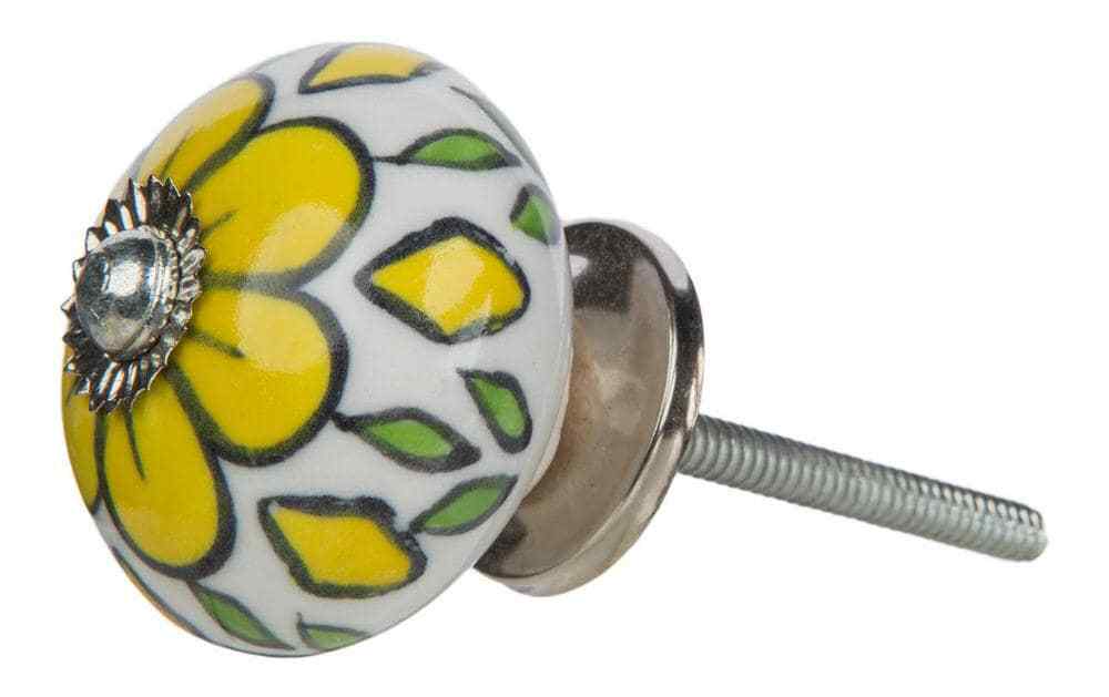 Tranquillo Möbelgriff handgemacht, Ø 4 cm, Mehrfarbig/Silber