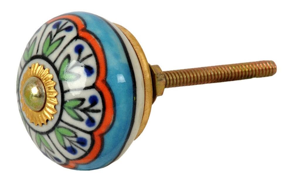 Möbelgriff Handgemacht Ø 4 cm Mehrfarbig Gold Tranquillo