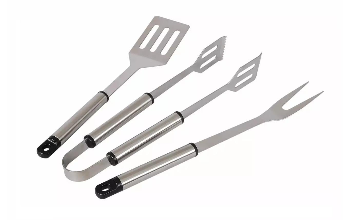 BBQ Dragon Edelstahl Grillwerkzeug Set Zange Spatula Fleischgabel Silber 3-teilig Grills & Feuerstellen BBQ Dragon