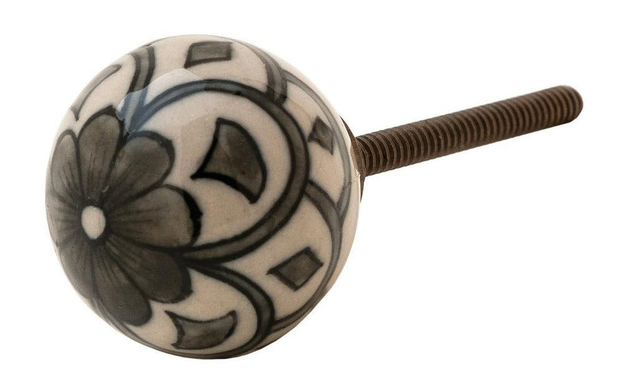 Möbelgriff handgemacht Grün/Weiss Ø 3 cm Tranquillo
