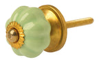Möbelgriff Ø4 cm Dunkelgrün/Gold handgemacht Tranquillo