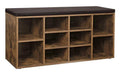 Songmics Schuschrank mit Polster, Braun