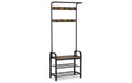 Vasagle Garderobe aus Holz und Metall Schwarz/Braun