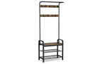 Vasagle Garderobe aus Holz und Metall Schwarz/Braun