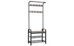 Vasagle Garderobe aus Holz und Metall Schwarz/Grau