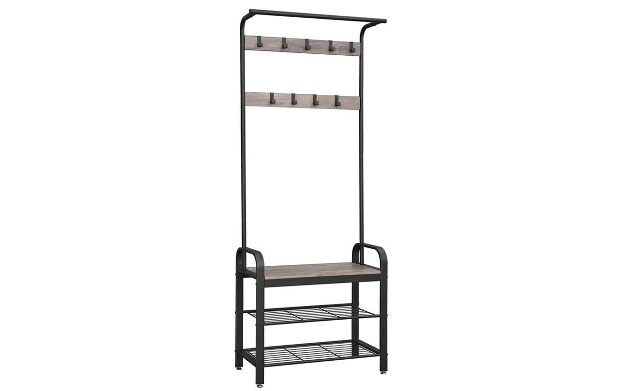 Vasagle Garderobe aus Holz und Metall Schwarz/Grau