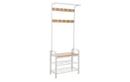 Vasagle Garderobe aus Holz und Metall Weiss