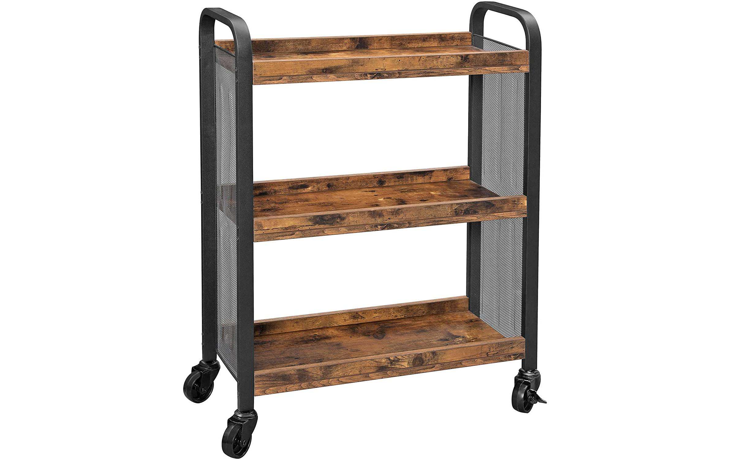 Vasagle Bartrolley aus Holz und Metall Schwarz/Braun