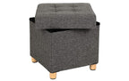 Songmics Hocker mit Stauraum Dunkelgrau/Grau
