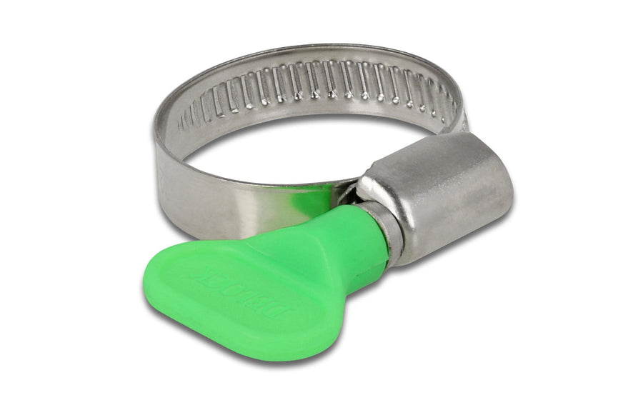Delock Schlauchschelle 22-32 mm, Grün 10 Stück