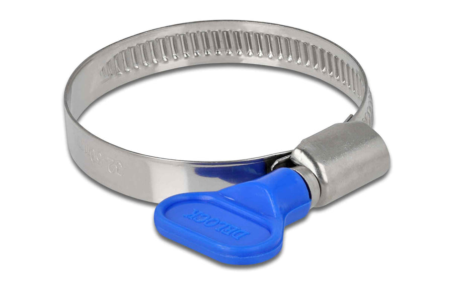 Delock Schlauchschelle 32-50 mm, Blau 10 Stück