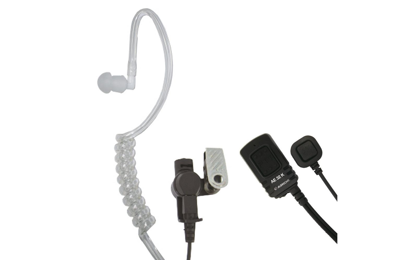 Security Headset AE 32 K Mit Schallschlauch, 2 PPT-Tasten
