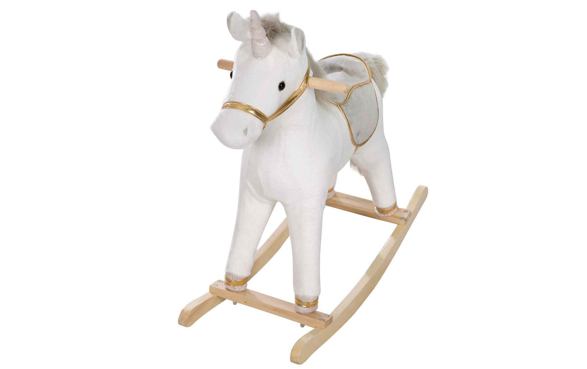 roba Schaukeltier Einhorn Grau/Gold/Weiss