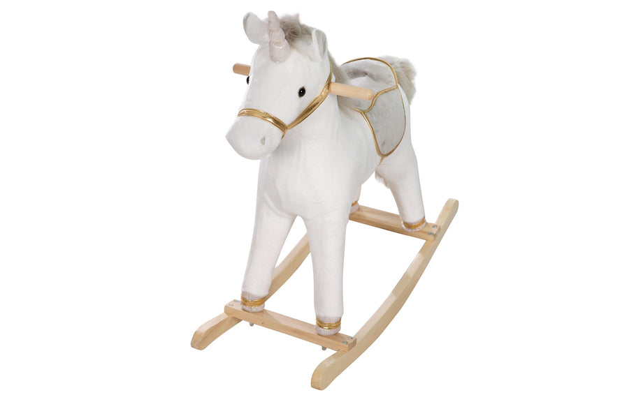 roba Schaukeltier Einhorn Grau/Gold/Weiss