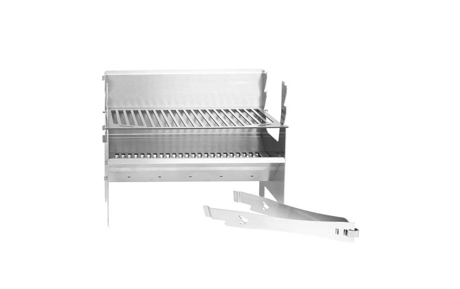 FENNEK Grill Camping-Grill Silber mit indirektem Grillieren Grills & Feuerstellen Fennek Grill